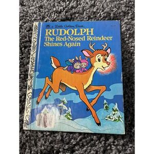 1982 Rudolph The Red-Nosed Reindeer‎ Shines Again Little Golden Book 452-08